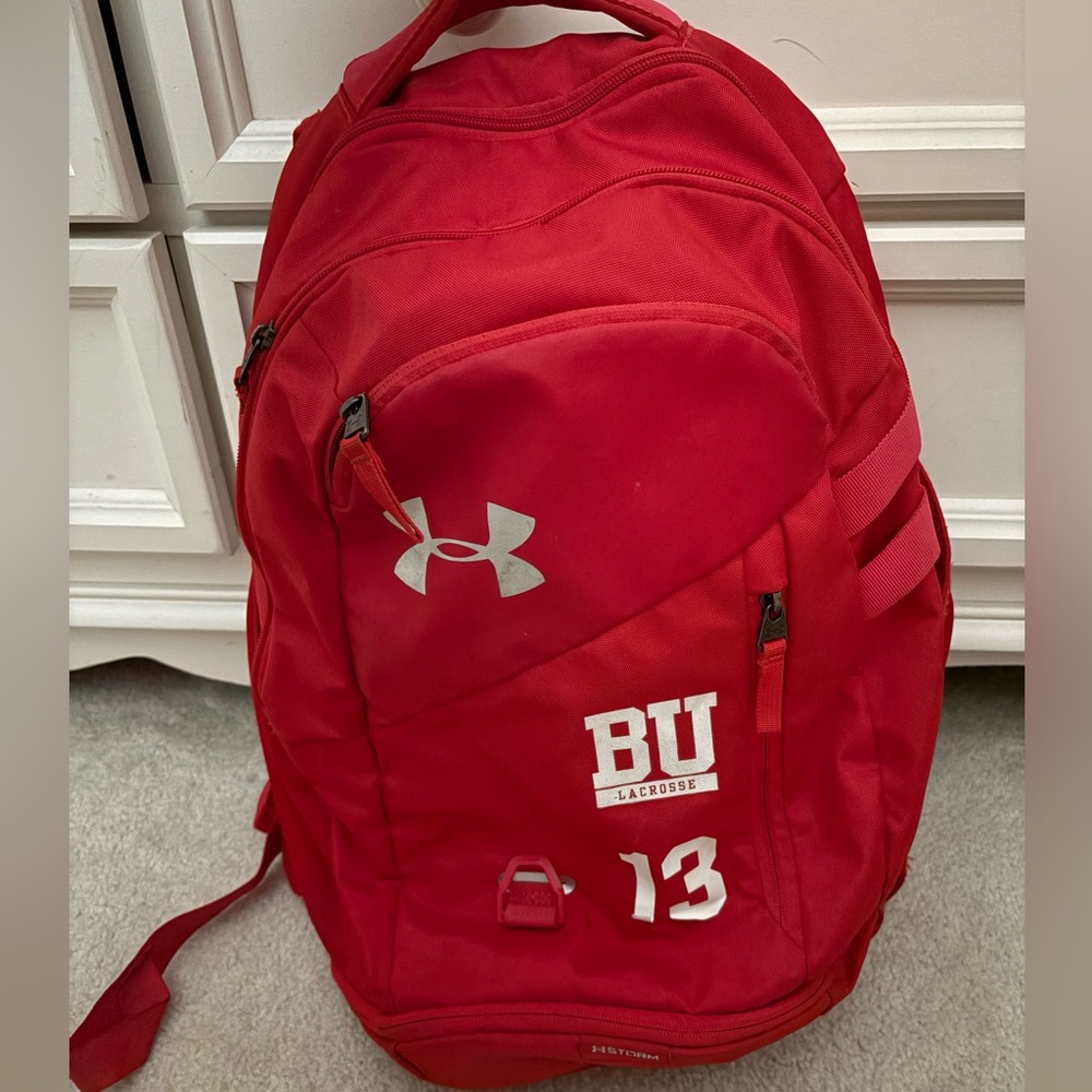Red Under Armour BU Lacrosse Backpack
